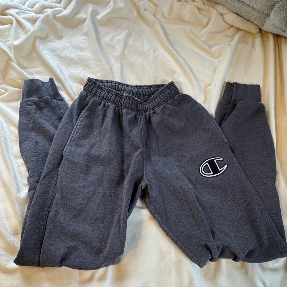 Champion Gray Jogger Sweatpants with Elastic Waistband
